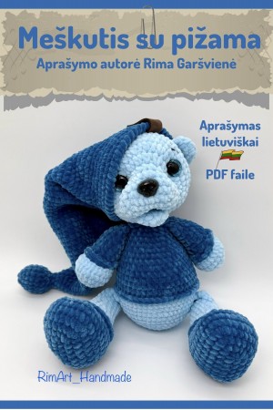 Meškutis su pižama. Nėrimo aprašymas PDF_LT