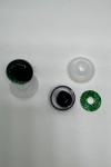 Akys žalios su pakreiptais vyzdžiais 20 mm, (2 vnt.)